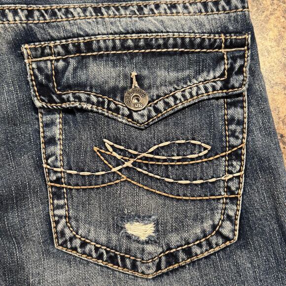 Silver Mens Jeans Zac Surplus Relaxed Straight 925 Series Flap Pocket Blue 34x32 - Picture 8 of 9